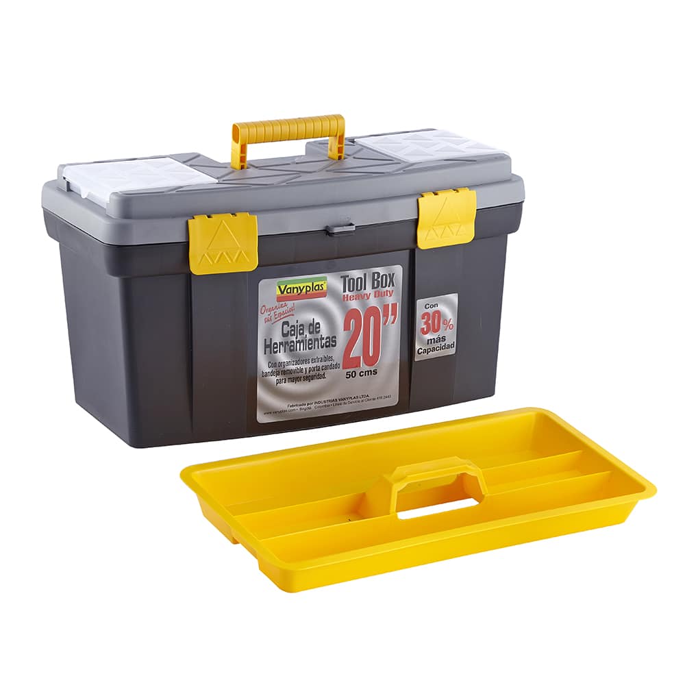 Caja herramientas 20 Pulg. cierre plástico – Vanyplas®